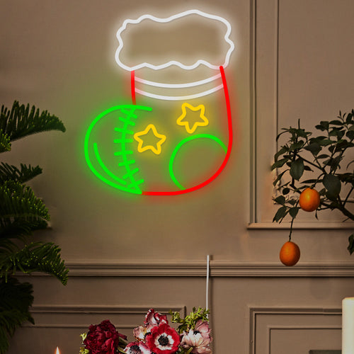 Christmas Stocking Decoration LED Neon Lamp