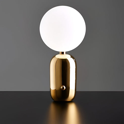 1-Light Hand-Blown Aballs Table Lamp Electroplate Nordic