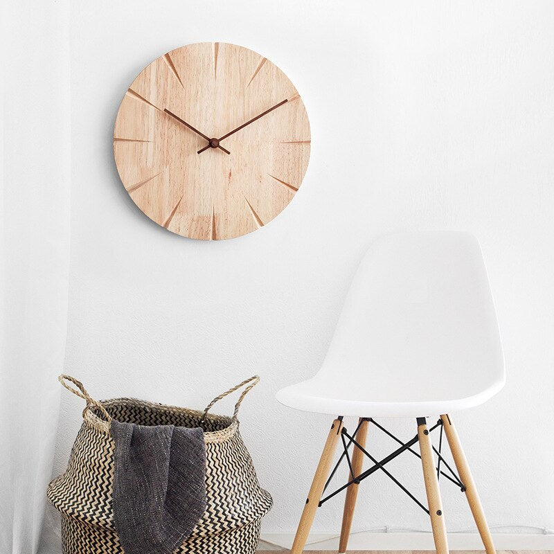 ElegantWood – Hand-Carved Wooden Wall Clock