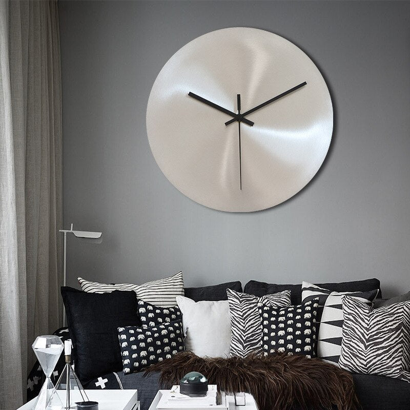 Minimalist Stainless Steel Wall Clock
