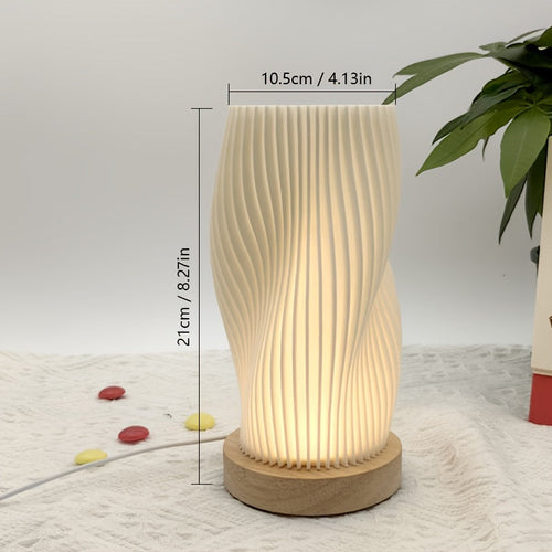 CozyLight - LED Night Light with Wooden Base, USB Powered, Dimmable