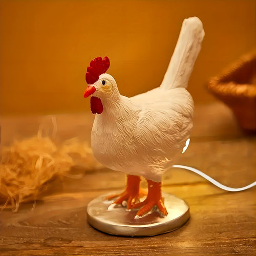 EggGlow - Lifelike Chicken Egg Lamp with USB LED Lighting and 3D Design