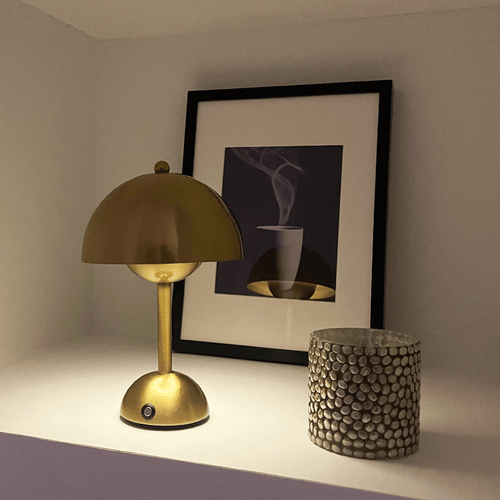 Brulee Modern Table Lamp - Waterproof, Wireless and Rechargeable