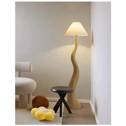 Marlene Brown Lamp: Minimalist Ceramic Floor Lamp