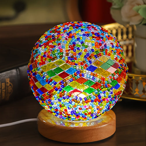 GlassArt - Modern LED Table Lamp with Adjustable Lighting and Colourful Glass Shade