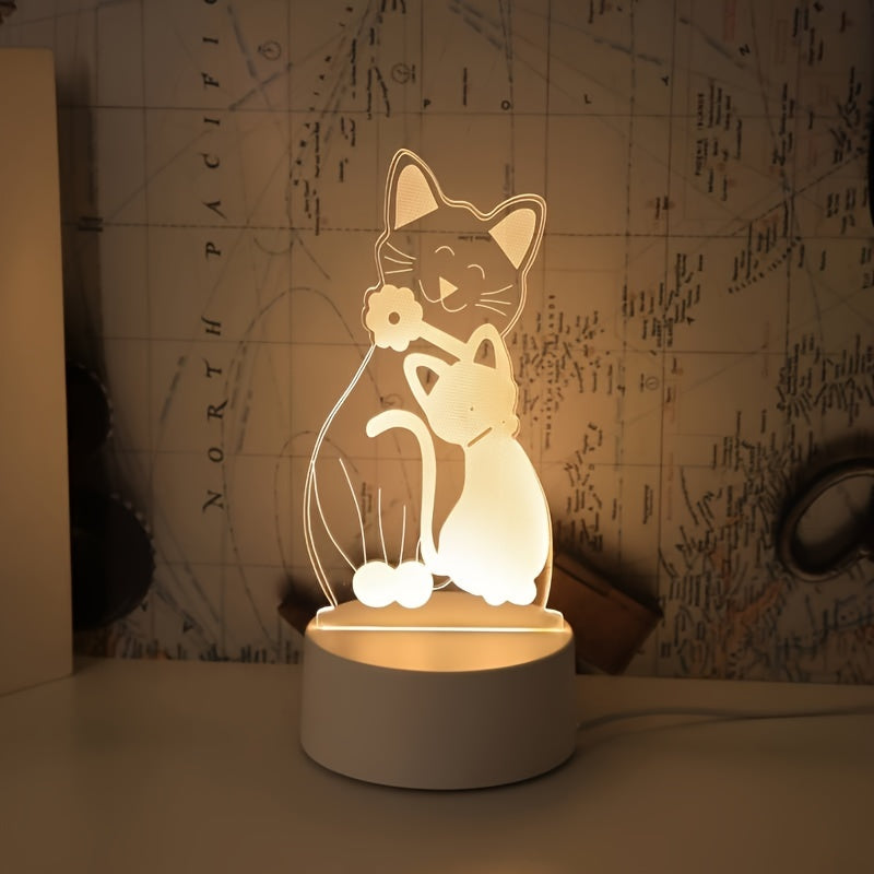 GlowPair - Art Deco Dimmable Cat Pair Night Light