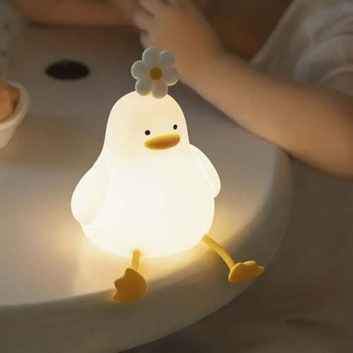 BloomDuck - Silicone Dimmable Night Light with Tap Control
