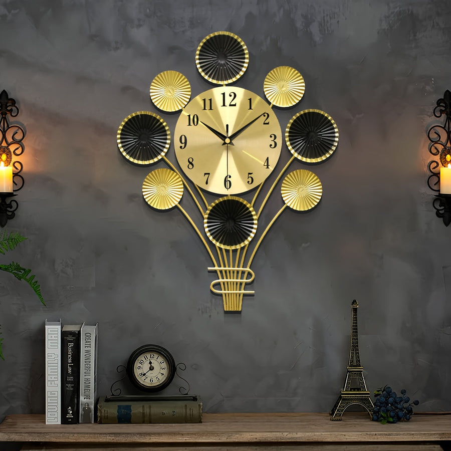 Modern Metal Silent Wall Clock – Balloon Shape, Decorative for Living Room & Bedroom