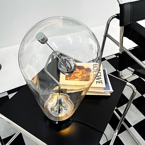 LumiMagnet - Glass Industrial Table Lamp with Dimming