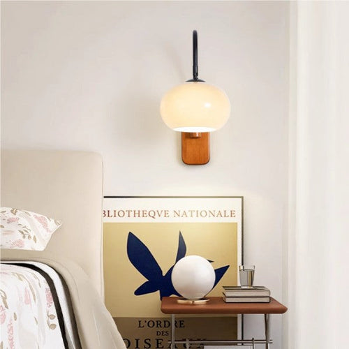 LumiGlide – Rotating Bauhaus Glass Wall Lamp