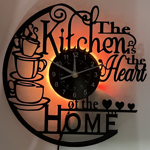 Vinyl Record Wall Clock – Silent Clock for Living Room, Bedroom & Kitchen