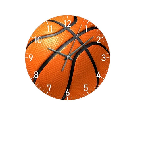 HoopsTime – Silent Basketball Wall Clock, Battery-Powered