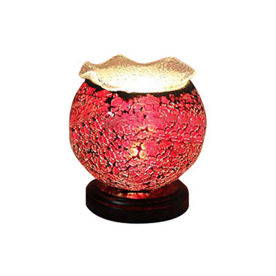 Tiffany Desk Lamp - Spherical Glass with Plug-in Cord for Children's Bedroom