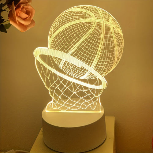 Illusion Lamp - 3D Basketball USB Table Lamp with LED Decorative Lighting