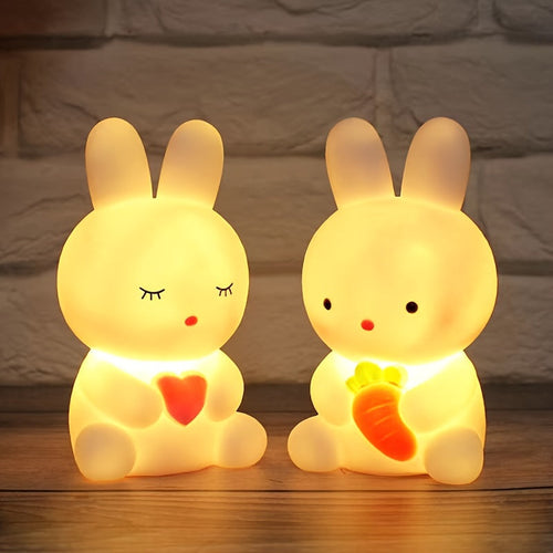 BunnyGlow - Cute Rabbit Lamp with LED Light for Decoration and Night Lighting