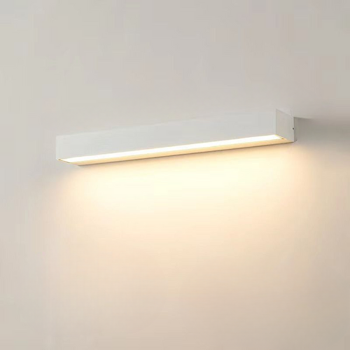 Sleek Linear LED Wall Light – White, Bathroom/Bedroom/Living Room, Metal & Acrylic