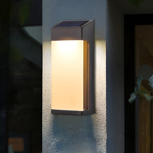 2-Pack Rectangular LED Solar Waterproof Wall Lamps
