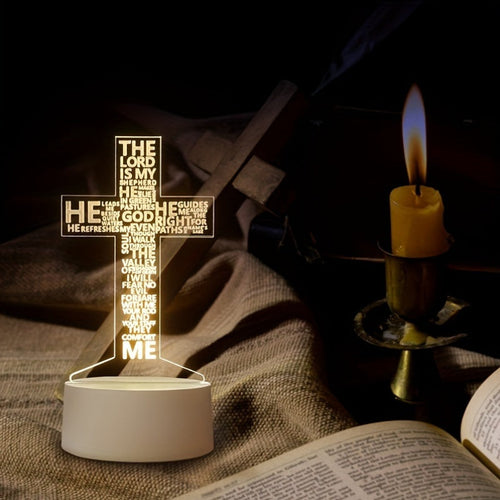 CrossLight - 3D LED Night Light Acrylic USB-Powered