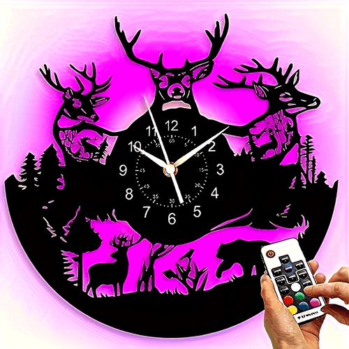 DeerGlow – Silent Deer Vinyl Wall Clock