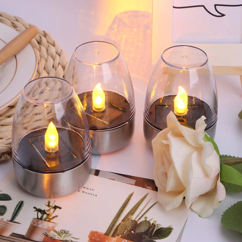 SolarFlame - Waterproof LED Candles for Outdoors, Solar Energy & Flameless