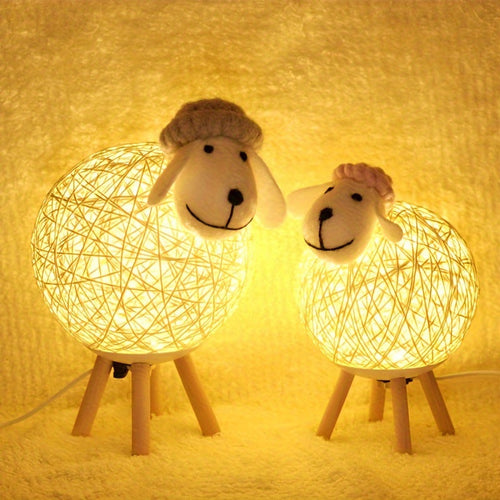 SheepGlow - Charming Sheep-Shaped USB Night Light, Dimmable and Adjustable