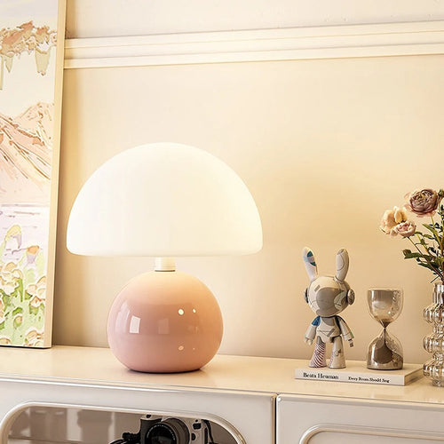 LumiGlass – Modern LED Table Lamp with Glass Shade, Dimmable & Energy-Efficient
