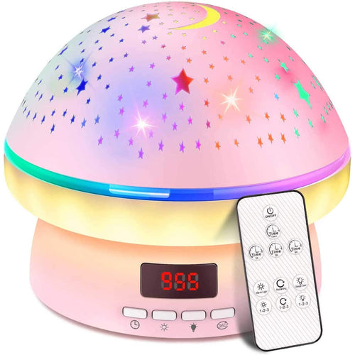 Stars Projector Night Light for Children - 16 Colors, Timer and Remote Control