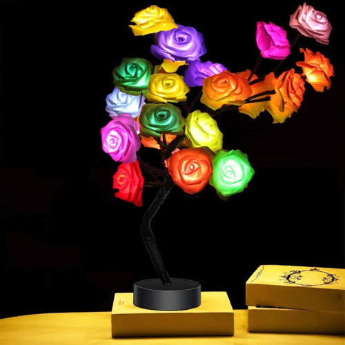 Rose Flower Table Lamp - With Remote Control and Color Changing - Perfect for Party Decoration