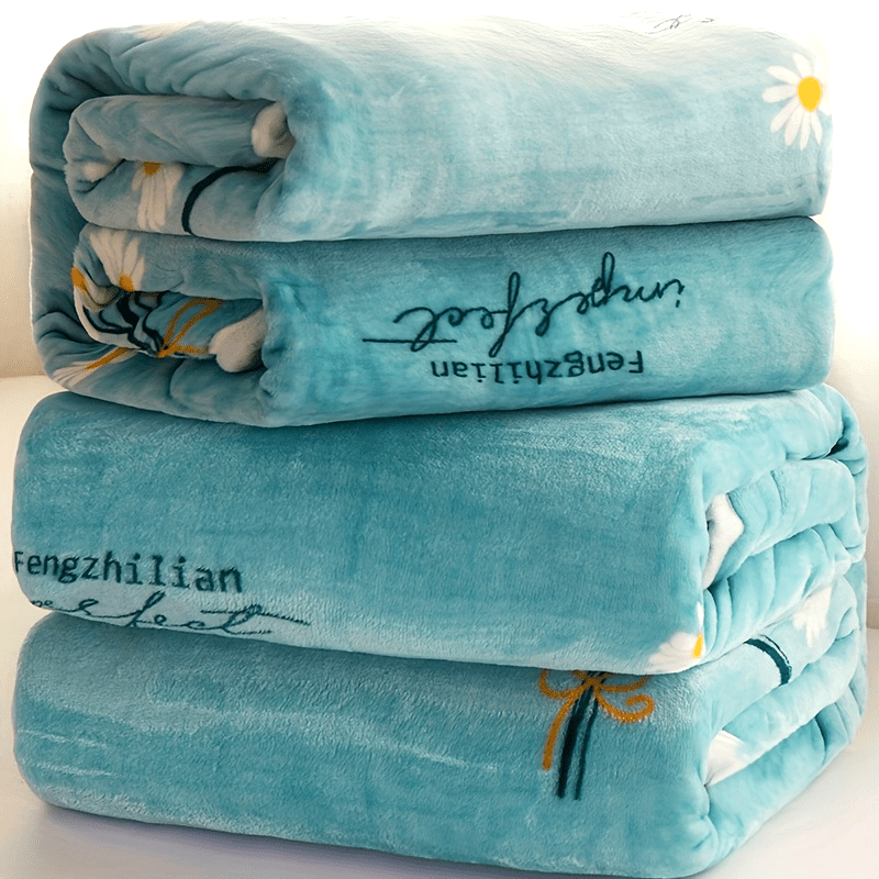 Flannel Plush Blanket – Four-Season Warm Blanket for Bedroom or Dormitory – Single or Double