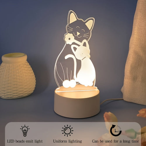 GlowPair - Art Deco Dimmable Cat Pair Night Light