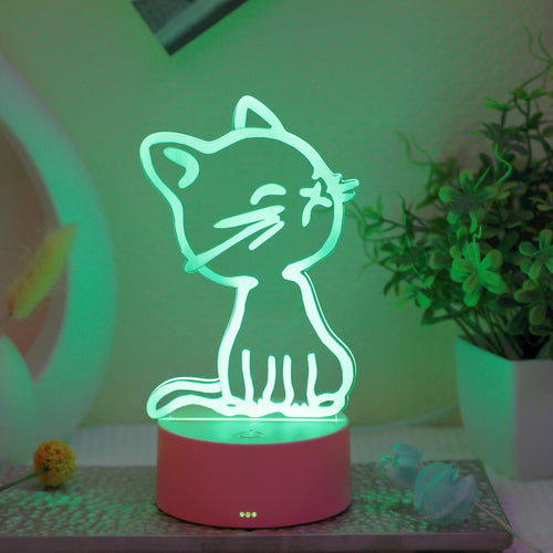 GlowPaw - Touch-Controlled 3D Cat Night Light