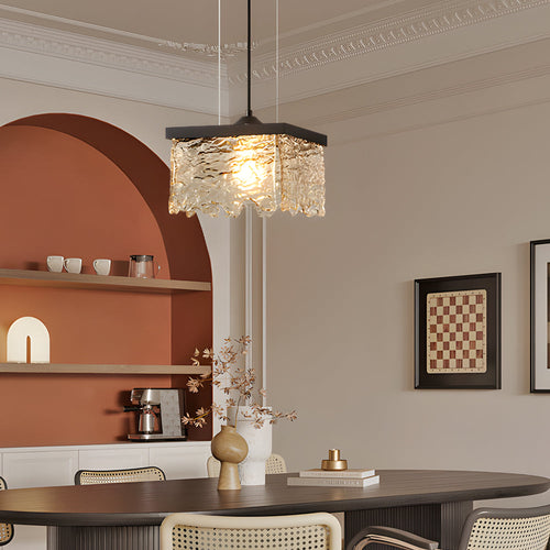 1/2-Light Glass 3-Step Dimmable Chandelier for Dining Room