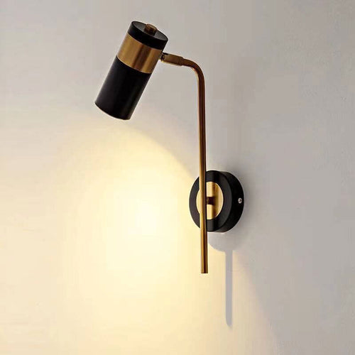 Modern Minimalist Rotatable Spotlight LED Wall Light in Iron