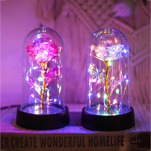 GoldenRose - Elegant Rose Flower Lamp for Gifts and Decoration