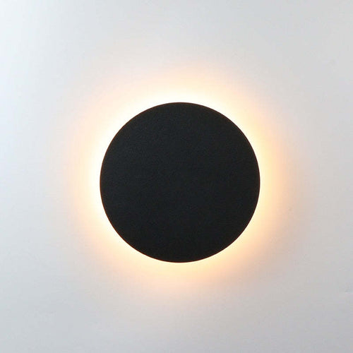 LunaGlow - Minimalist LED Wall Lights Black Metal for Garden and Hallway