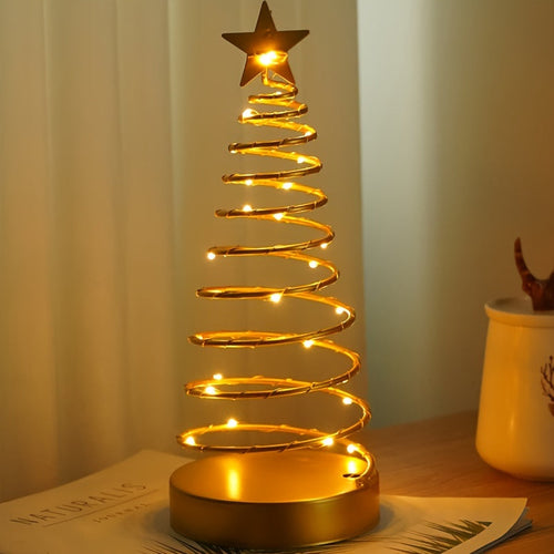StarGlow - LED Star Tree Table Lamp, Battery-Powered and Rust-Resistant