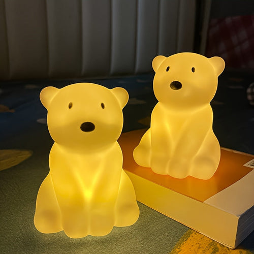 PolarGlow - Cartoon Polar Bear Night Light with LED Uplight