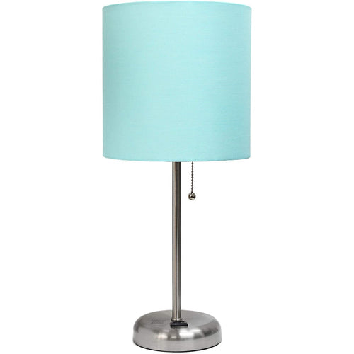 Table Lamp with Fabric Shade and Charging Function