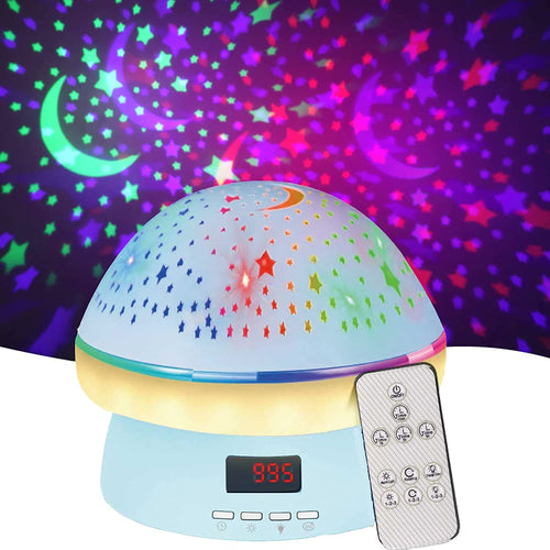Stars Projector Night Light for Children - 16 Colors, Timer and Remote Control