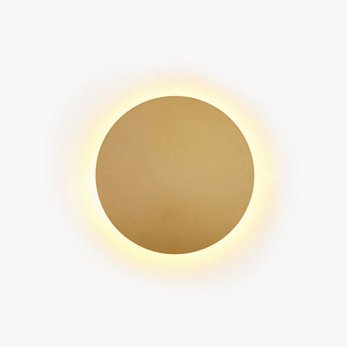 Orr Modern Round Wall Light - Black/White/Gold, Metal, Living Room