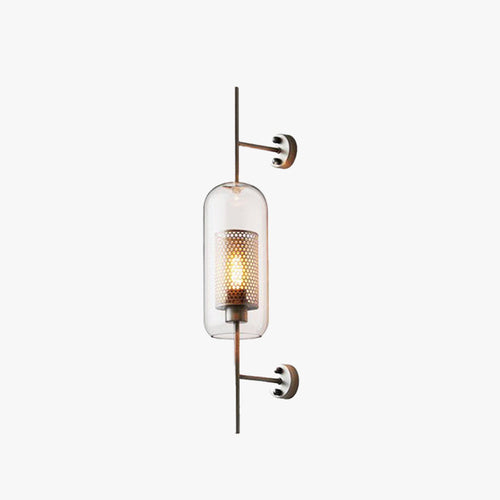 Oneal Industrial LED Wall Light - Silver/Gold - Indoor - Metal/Glass