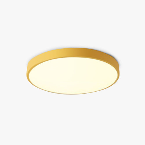 Elysia Modern Round LED Ceiling Light - Pink/Grey Metal, Living Room