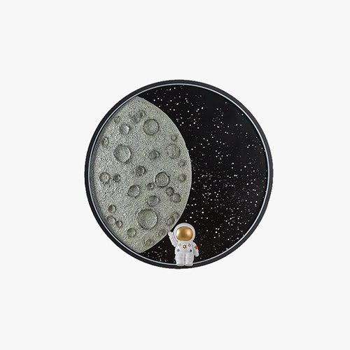 Elif Modern Astronaut Moon LED Wall Light - Bedroom/Kids Room, Indoor, Metal, Dimmable