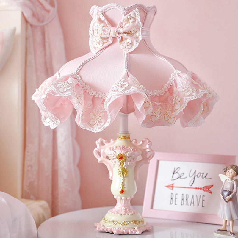 Princess Lamp - Pink Children's Table Lamp with Sculpted Base
