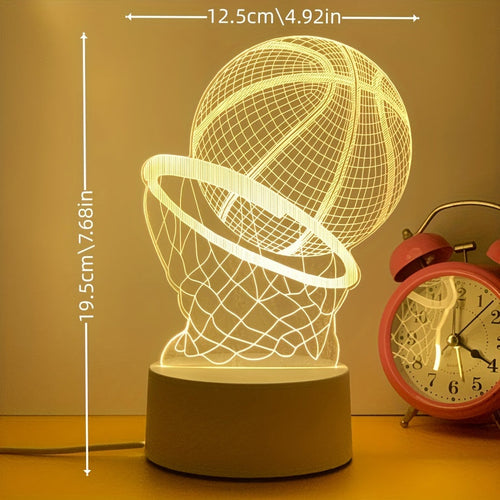 Illusion Lamp - 3D Basketball USB Table Lamp with LED Decorative Lighting