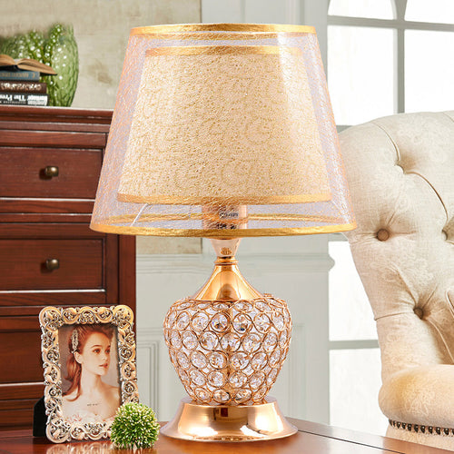 UrnLux - Crystal Table Lamp with Double Shade