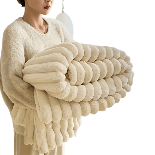 Plush Traditional Double-Layer Comfort Blanket – All-Season Fleece with Non-Woven Fabric, 100% Polyester, Versatile & Washable, Ideal for Air Conditioning, Travel & Siesta