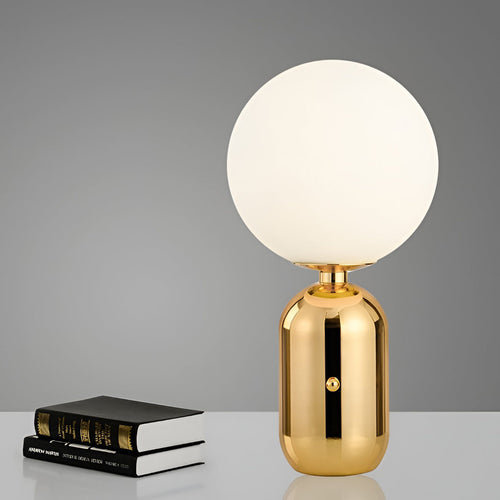 1-Light Hand-Blown Aballs Table Lamp Electroplate Nordic