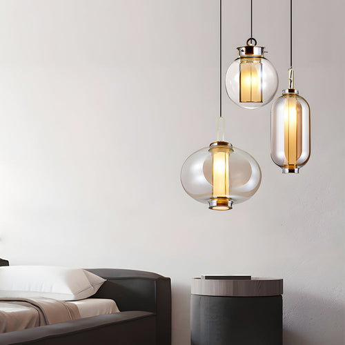 Amber Glass Pendant Light