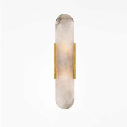 Chan LED Wall Light Black/Gold – Dining Room/Bedroom, Metal & Dolomite